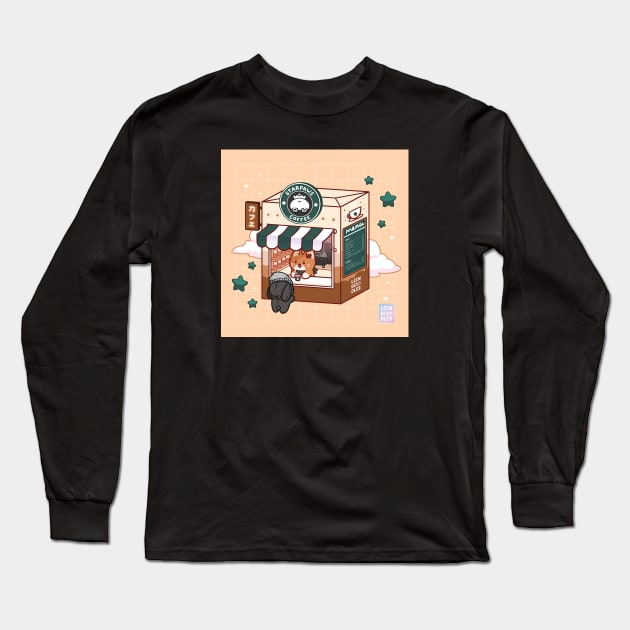 Cafe Series - Starpaws Coffee Long Sleeve T-Shirt by Leenh